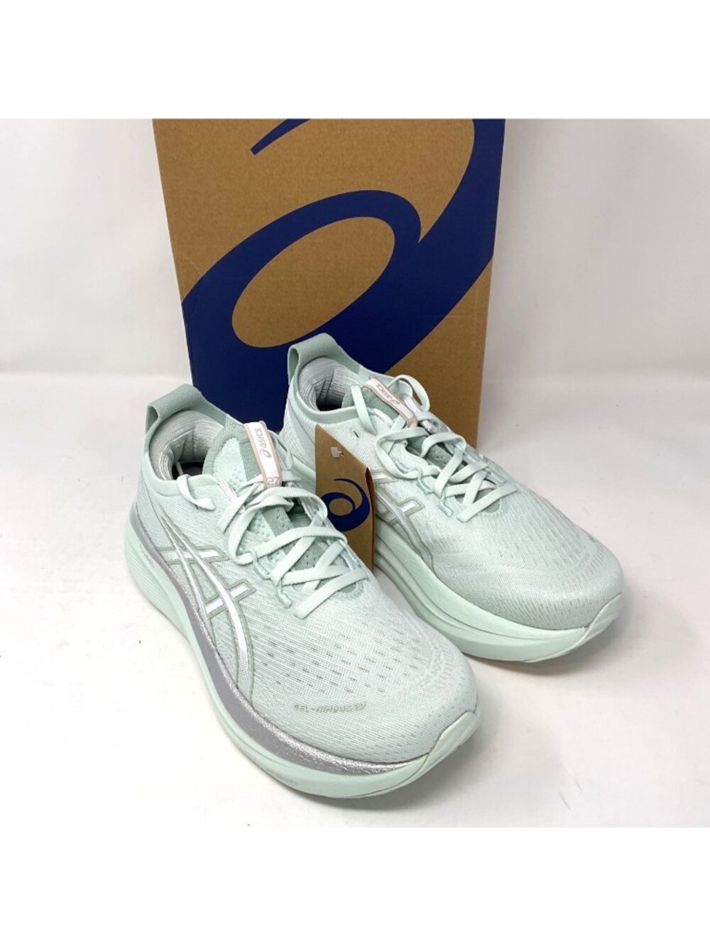 ASICS GEL-Nimbus 27 Women's Running Shoes Pure Aqua White Size 7.5